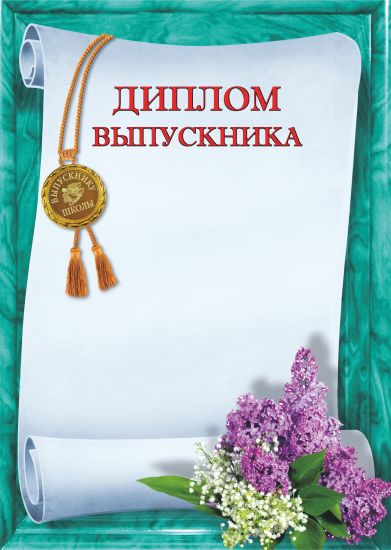 Диплом выпускника школы.