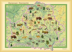 Природа Беларуси, карта А-3 бумажная